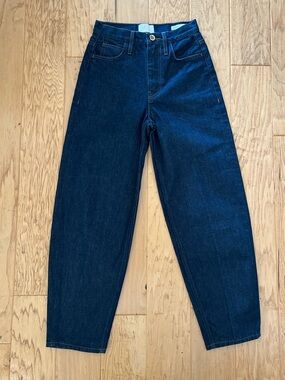 FRAME Denim 24 Le Italien Barrel Blue Denim Jean High Rise Wide Leg